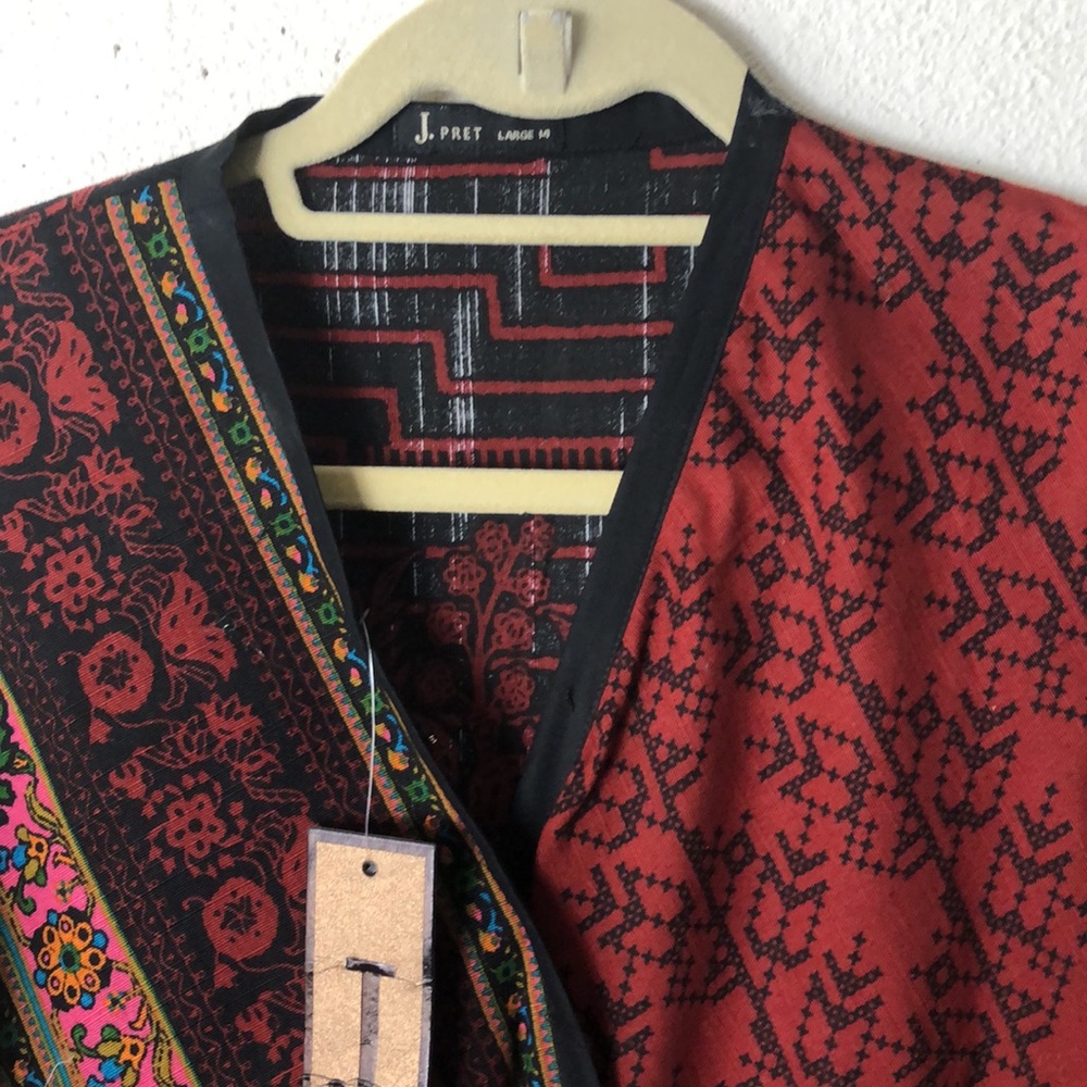 J Pret “Kurti “ colorful tunic/dress ? Beautiful detail NWT 14 (large) - Picture 5 of 9